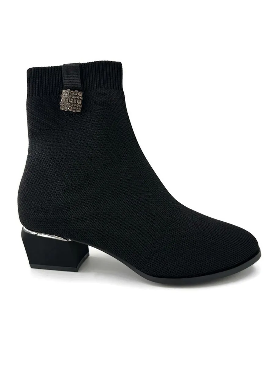 KLIN Woman Sharp Mesh Boots Black