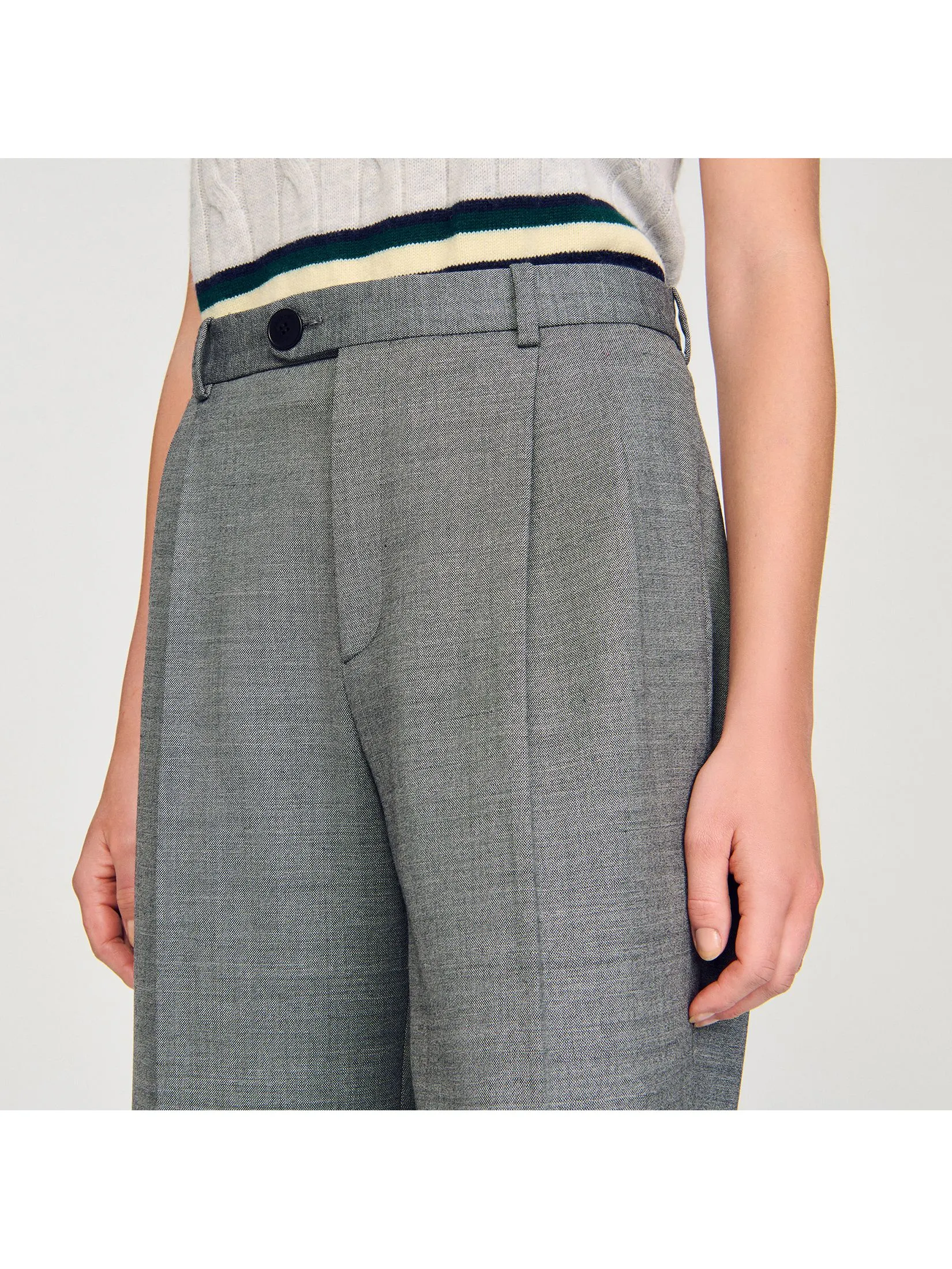 SANDRO Straight-Leg Trousers