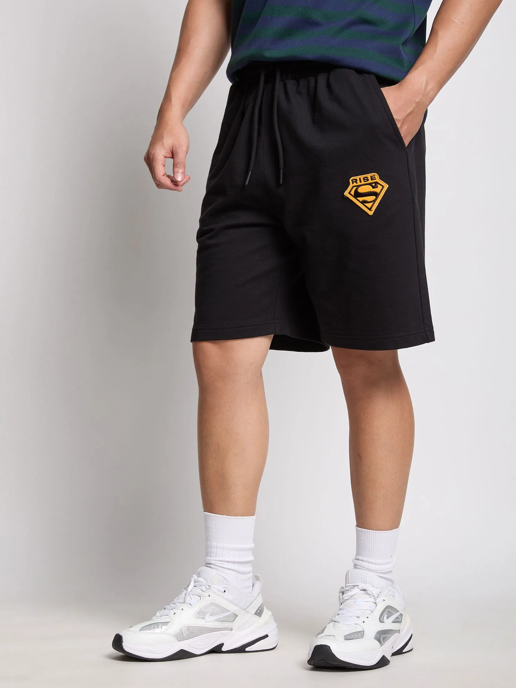 PACIFIC UNION Men Sweatshorts Superman Black