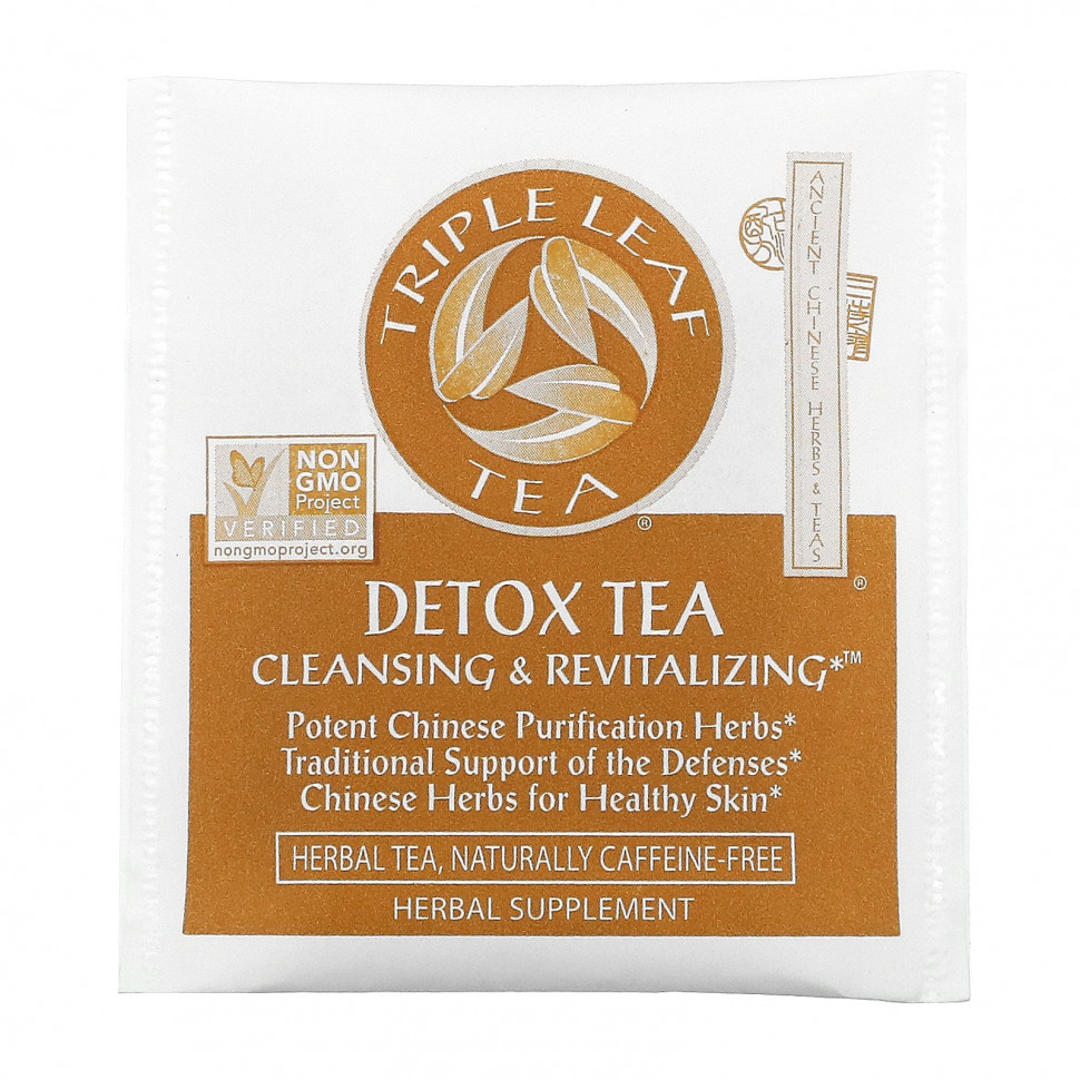 Triple Leaf Tea, Detox, без кофеина, 20 чайных пакетиков, 33 г (1,16 унции)