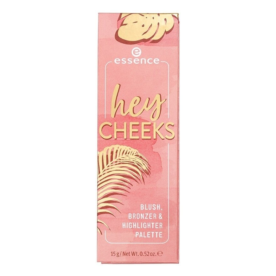 Essence hey cheeks blush, bronzer  highlighter palette 15g. - Hey Cheeks