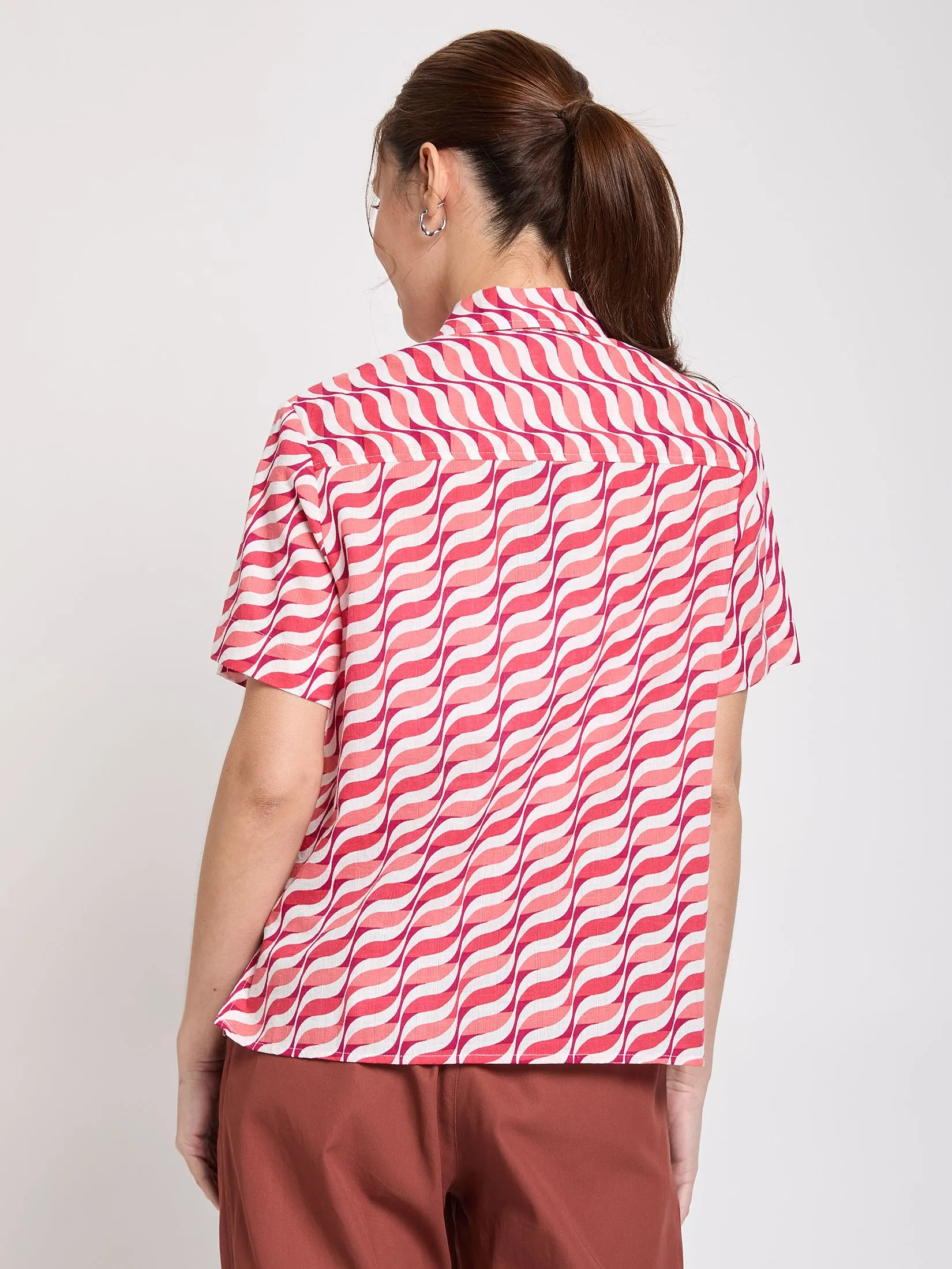 EASY PIECES Women Shirt Short Sleeves Print