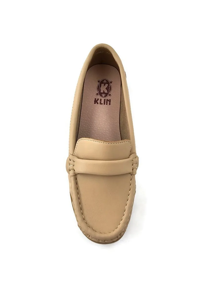 KLIN Woman Loafer Court Shoes Beige