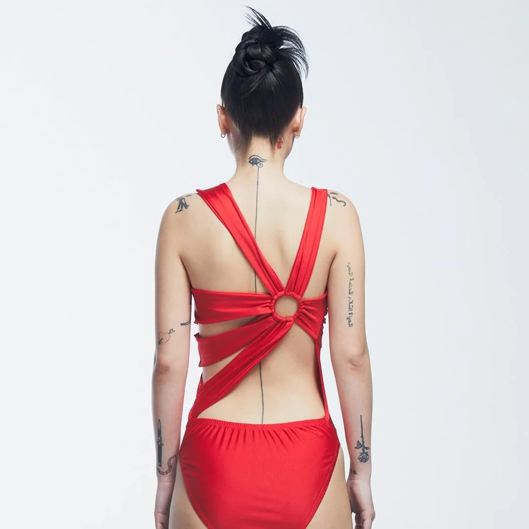 BLACKDOG BKK Fire Lily Swimsuit Red