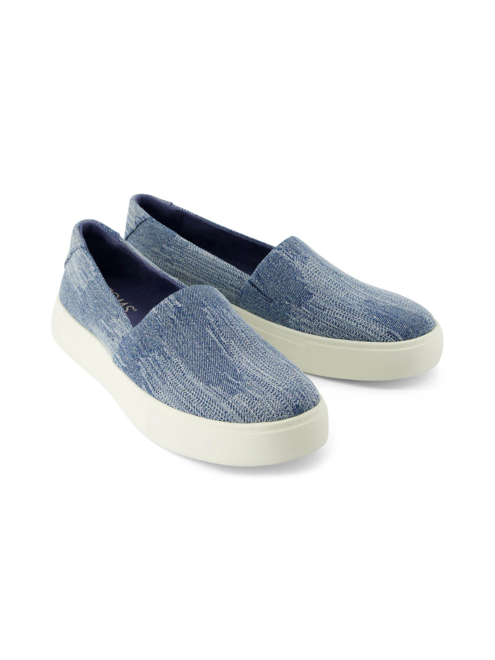 TOMS Women Shoe Slip On Kameron Dark Sky Textured Denim