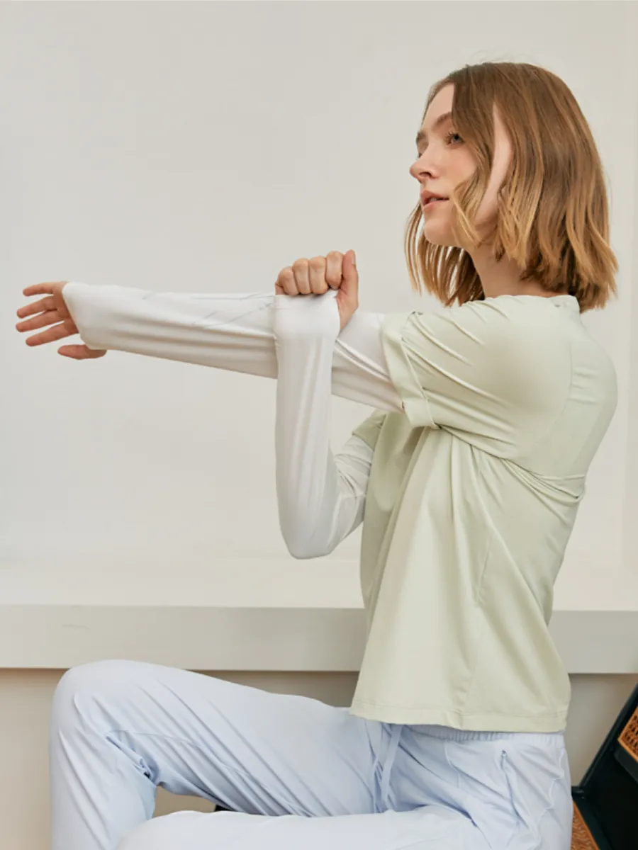 GIORDANO Women's Anti-UV Cool Touch Tee (G-Motion) Tender Greens