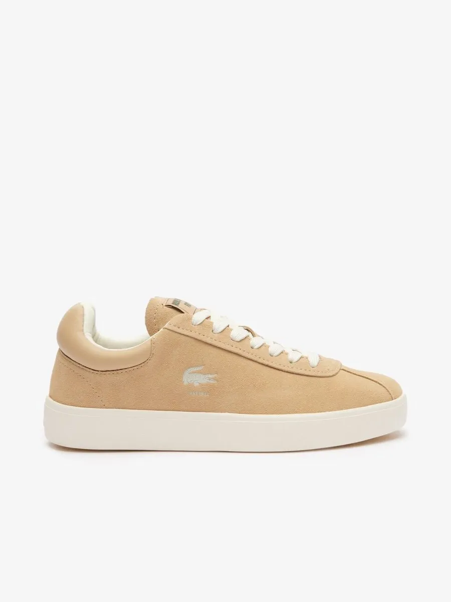 LACOSTE Light Brown Women’s Baseshot Tonal Leather Trainers