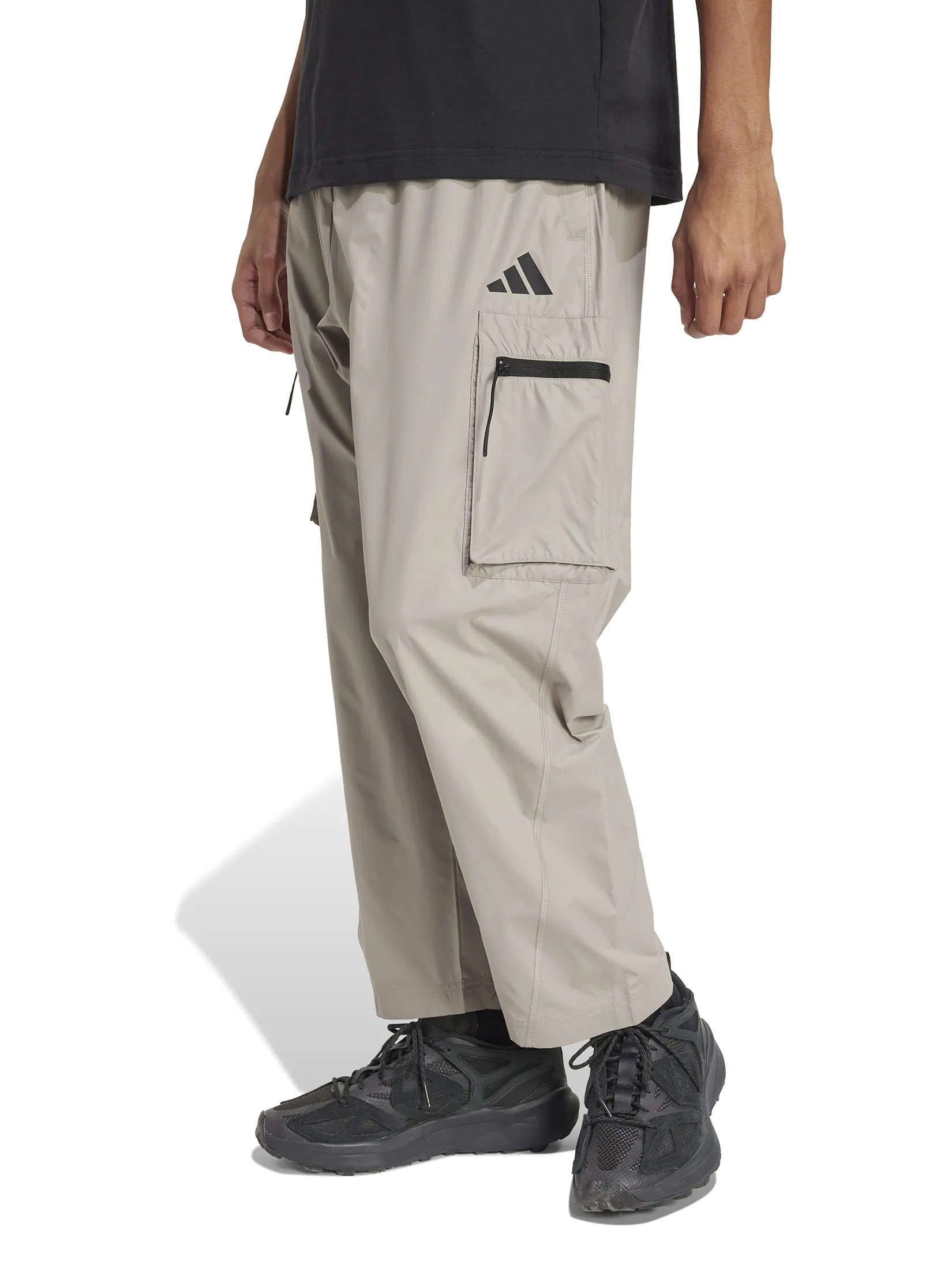 ADIDAS Men Cargo Tracksuit Bottoms City Escape Lightweight Putty Beige