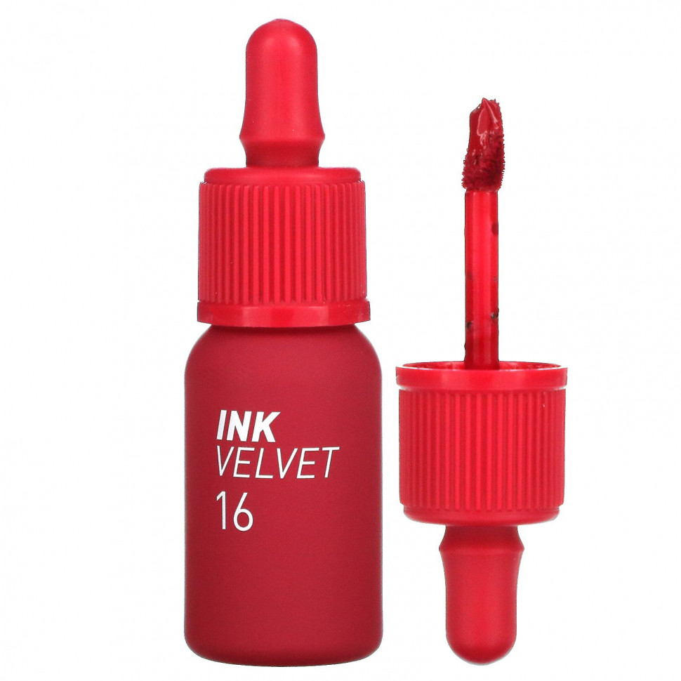 Peripera, Тинт для губ Ink Velvet, 16 Heart Fuchsia Pink, 0,14 унции (4 г) - PPA-97207-01 кирпичный