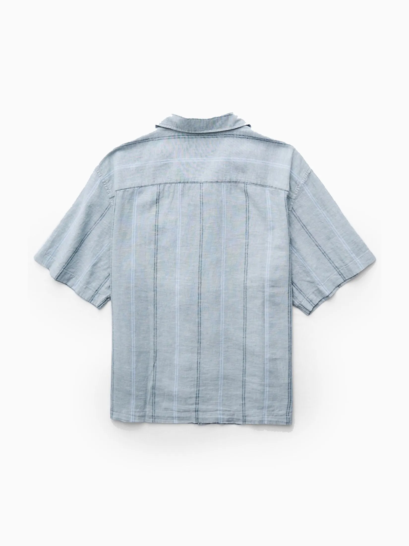 AMERICAN EAGLE MEN 2734 SS OVERSIZED CAMP COLLAR CURTIS LINEN 333 JADE