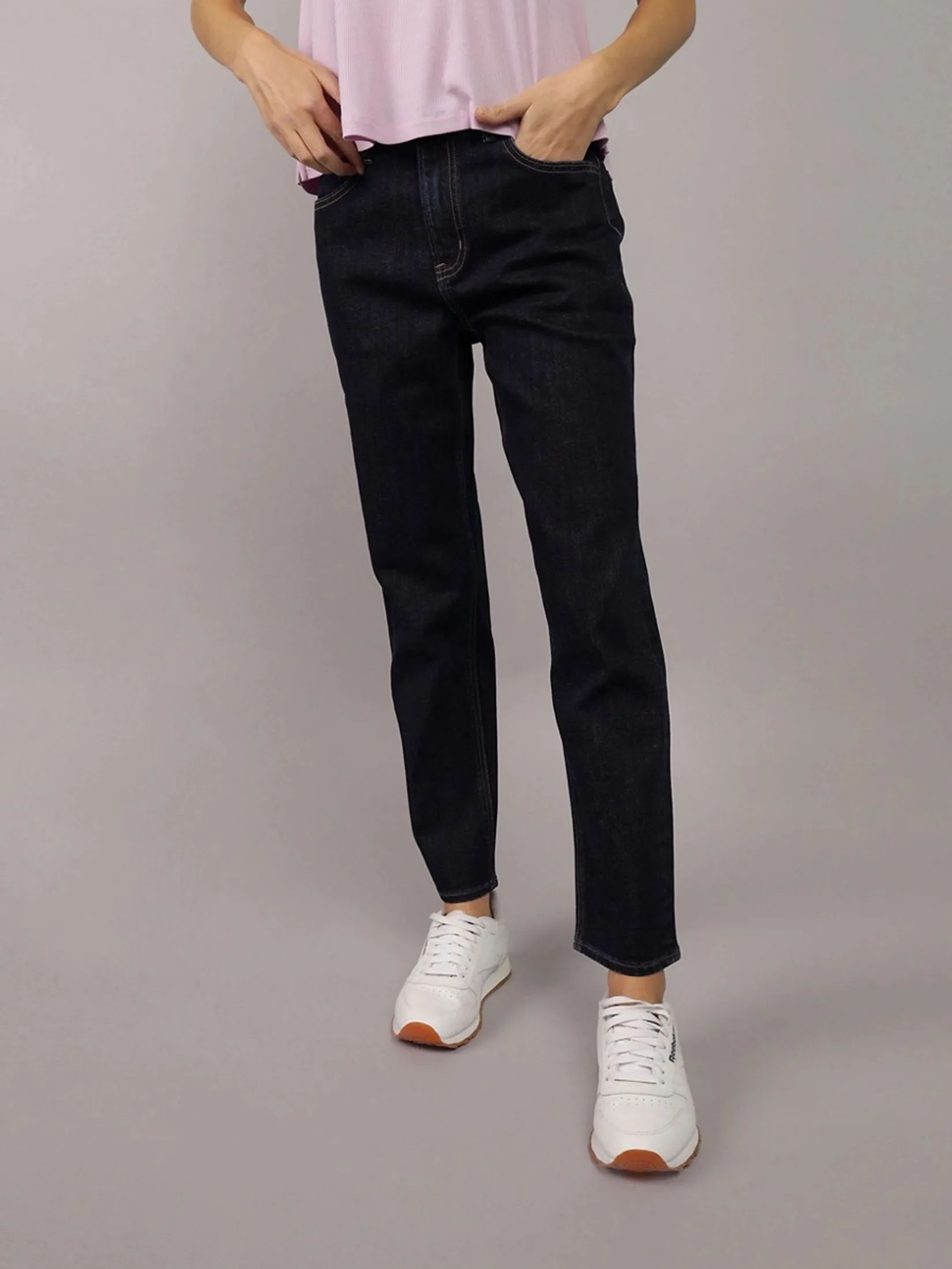 AMERICAN EAGLE WOMEN SUPER HIGH-RISE ANKLE STRAIGHT JEANS-VPP 852 CLEAN RINSE