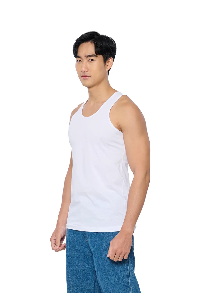 DOUBLE GOOSE Double goose White classic singlet.