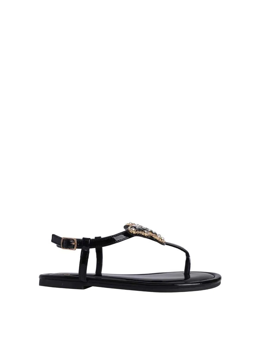 VILLAINS SF PIPER Flat Sandals BLACK