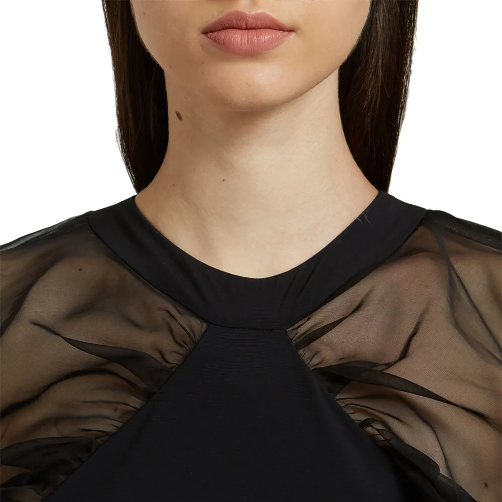 ANGELYS BALEK BLACK PUFF SLEEVE WOMEN BODYSUIT