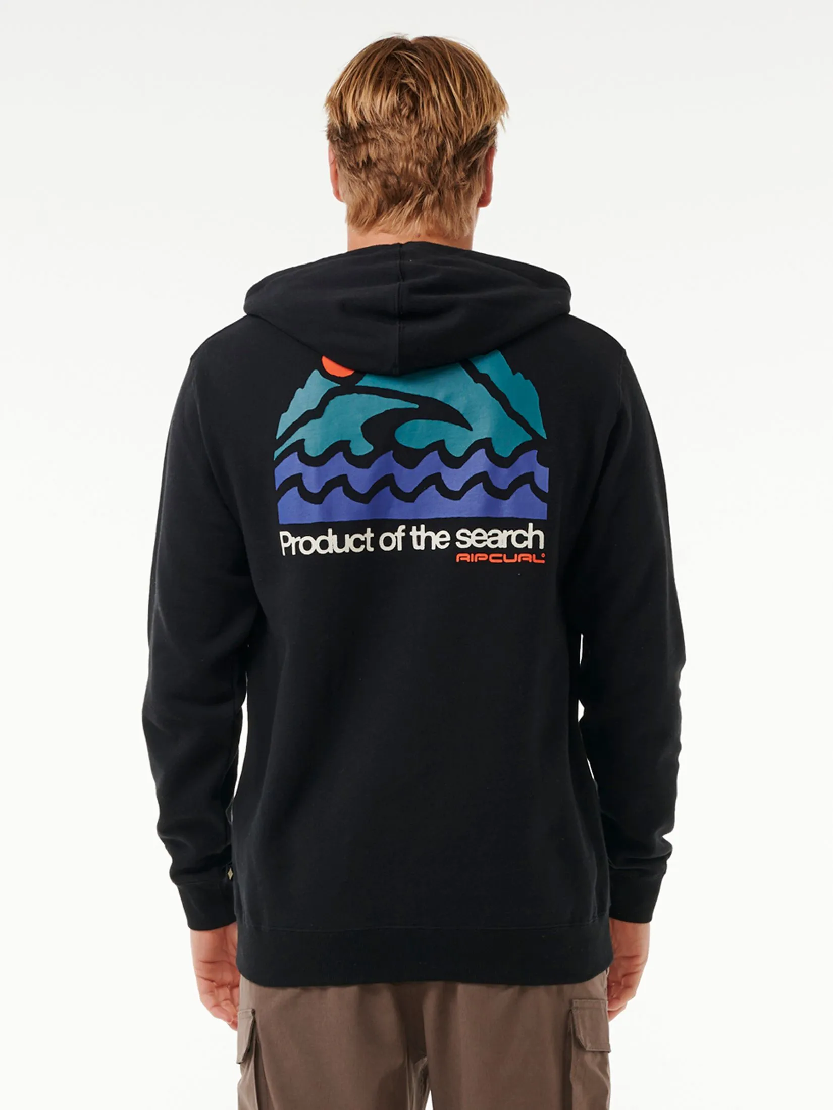 RIP CURL Men Hoodie Search Zip Thru Black