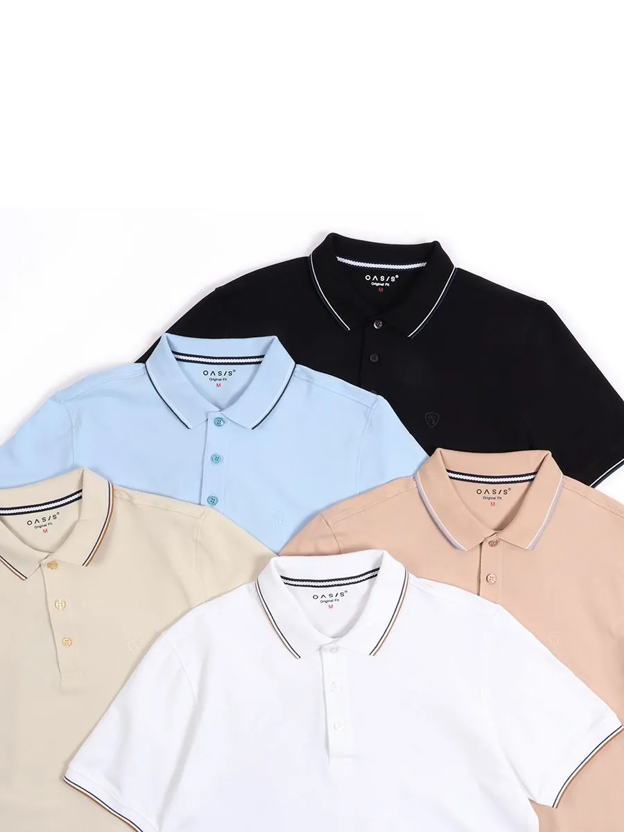 OASIS Men's short sleeve polo shirt Ovaltine