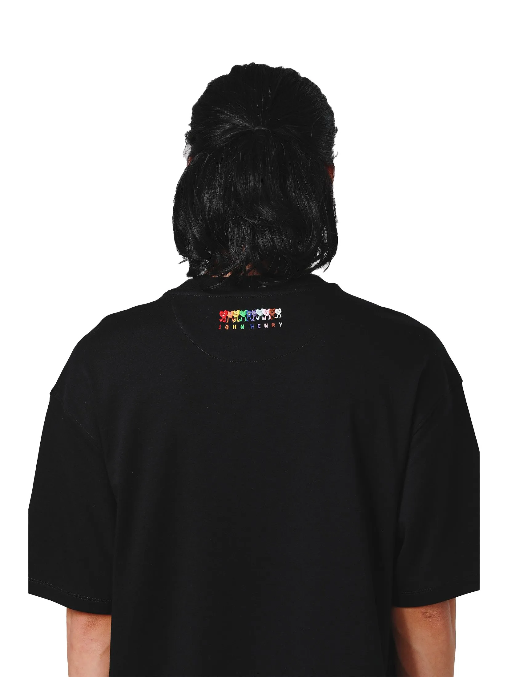 JOHN HENRY Men's T-Shirts (Oversize Fit) PRIDE MONTH Black