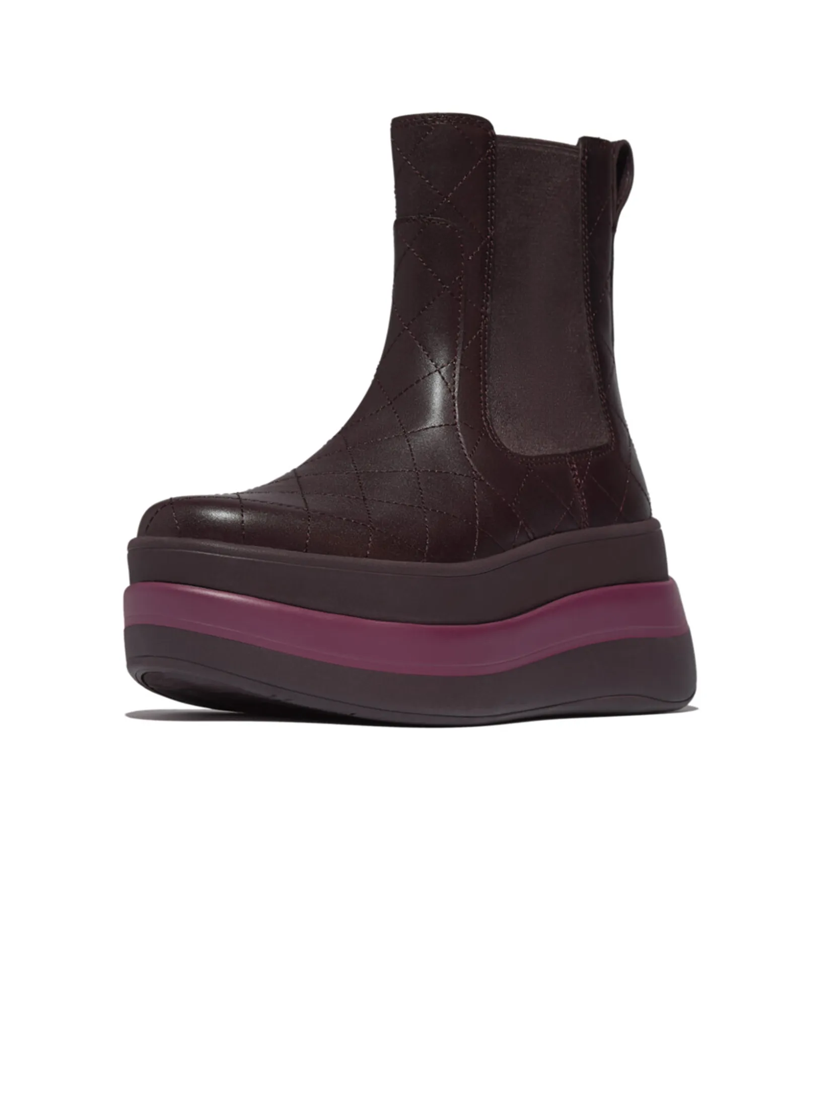FitFlop™ WOMEN S F-MODE STACK QUILTED CHELSEA B PURPLE