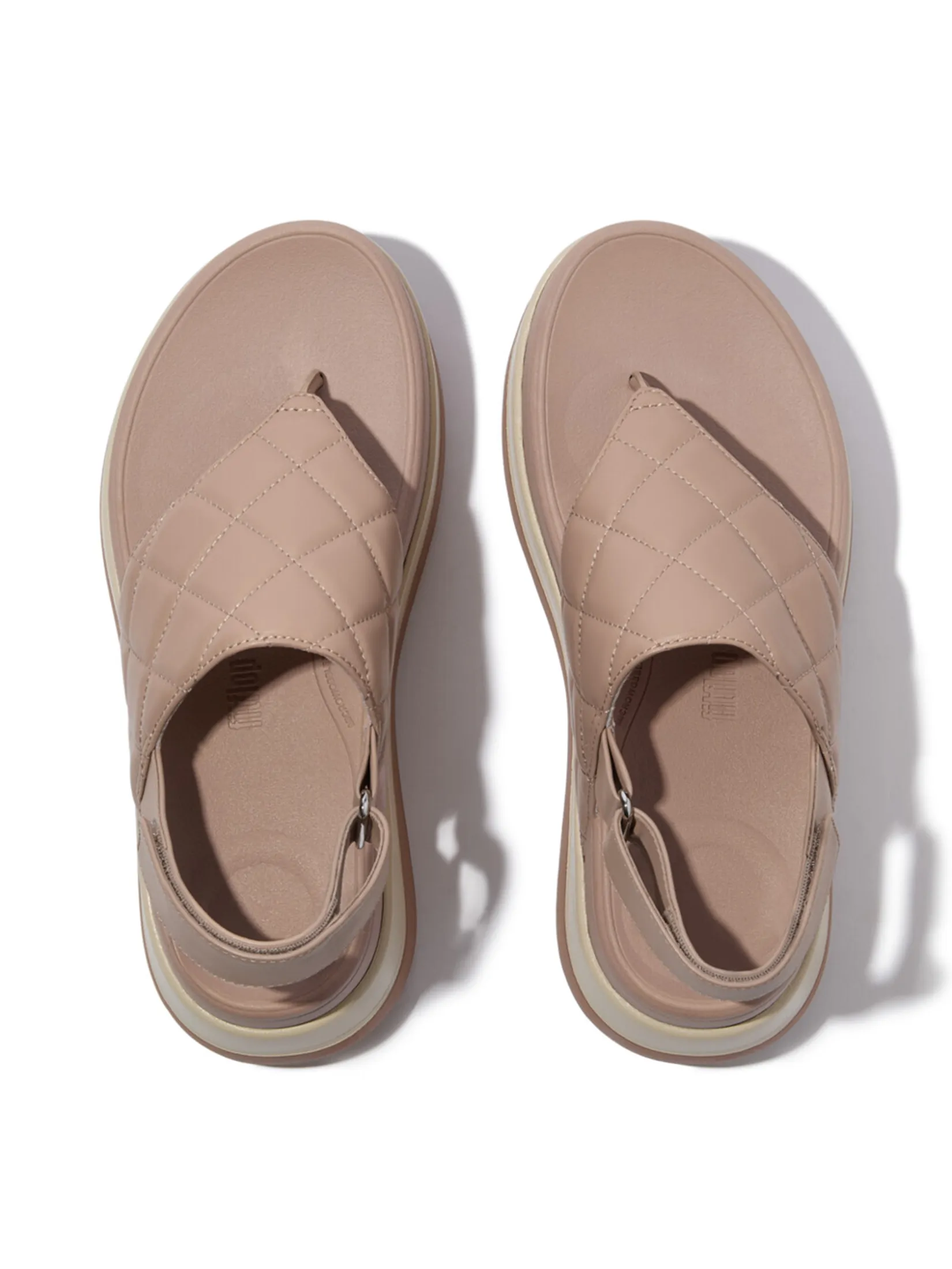 FitFlop™ WOMEN S F-MODE STACK QUILTED B/STRAP BEIGE