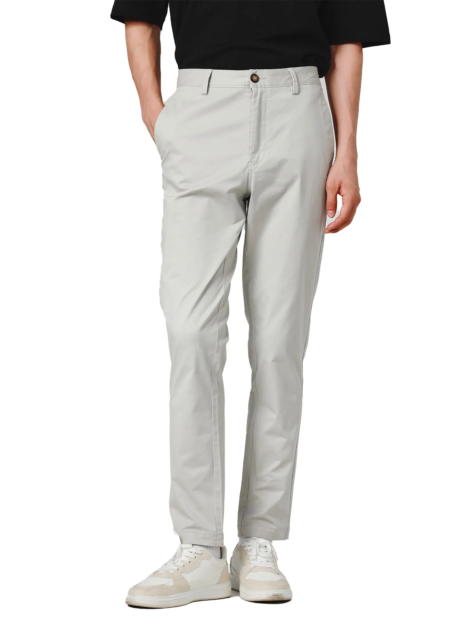 JOHN HENRY Men's Pants (Slim Fit) ESSENTIALS Light Grey