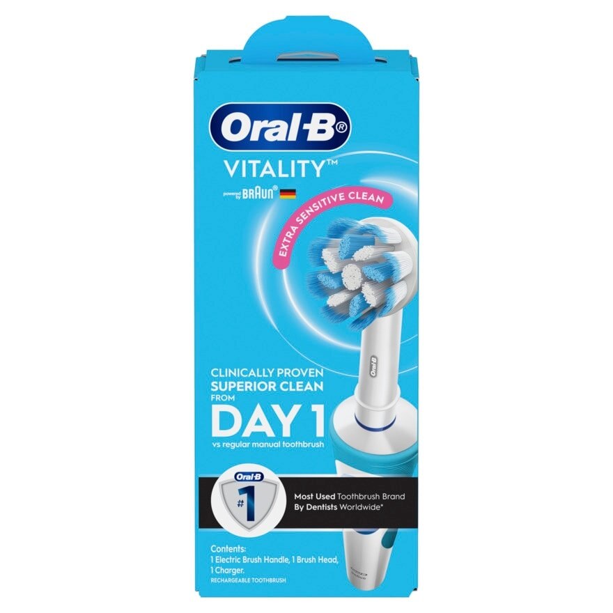 Oral-B Electric Power Toothbrush Viltality Extra Sensitive Clean 1'S