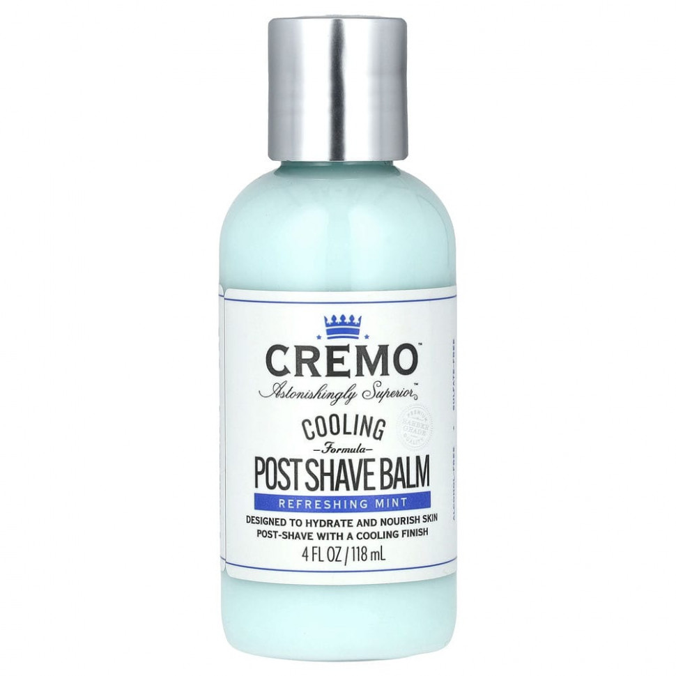 Cremo, Cooling Formula, бальзам после бритья, освежающая мята, 118 мл (4 жидк. Унции)