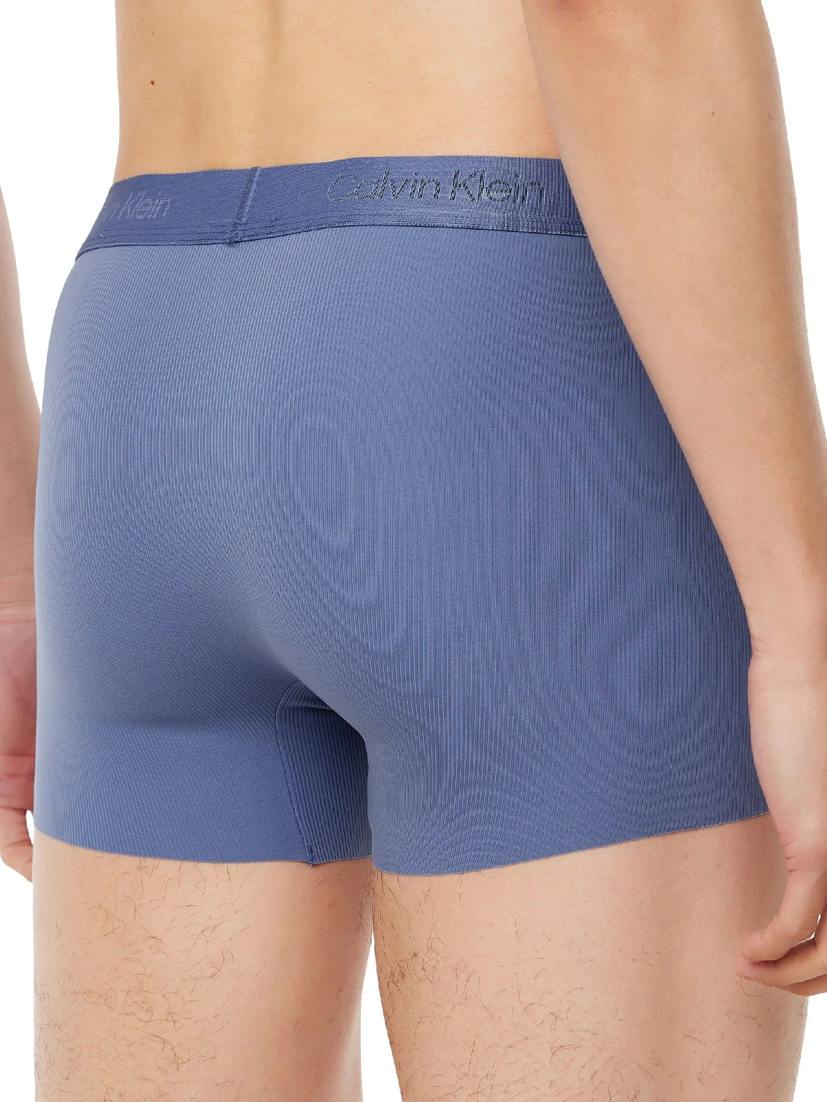 CALVIN KLEIN Men's Microfiber Stretch Grip Trunk Blue