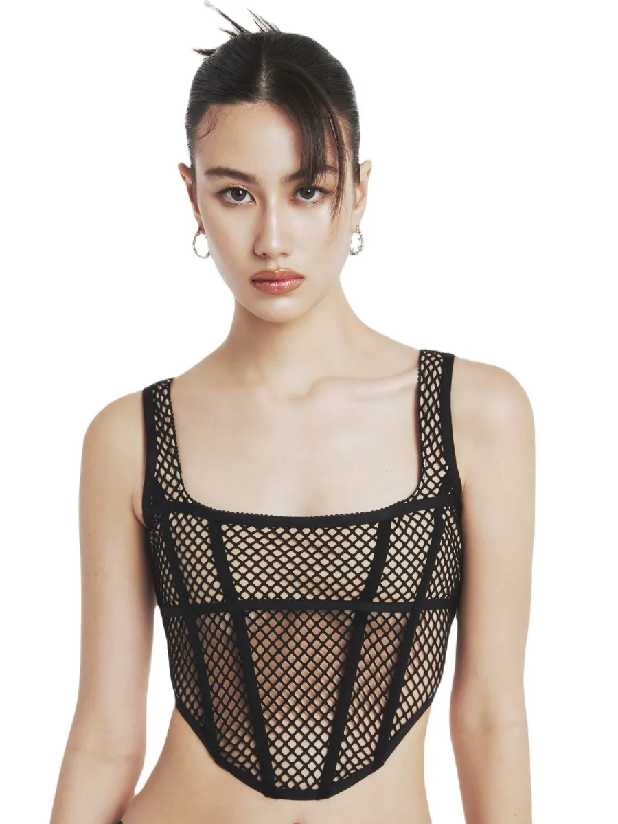 SABINA MAD MOISELLE NEO-NOSTALGIC 23 VICTORIA CORSET TANK TOP STYLE - BLACK