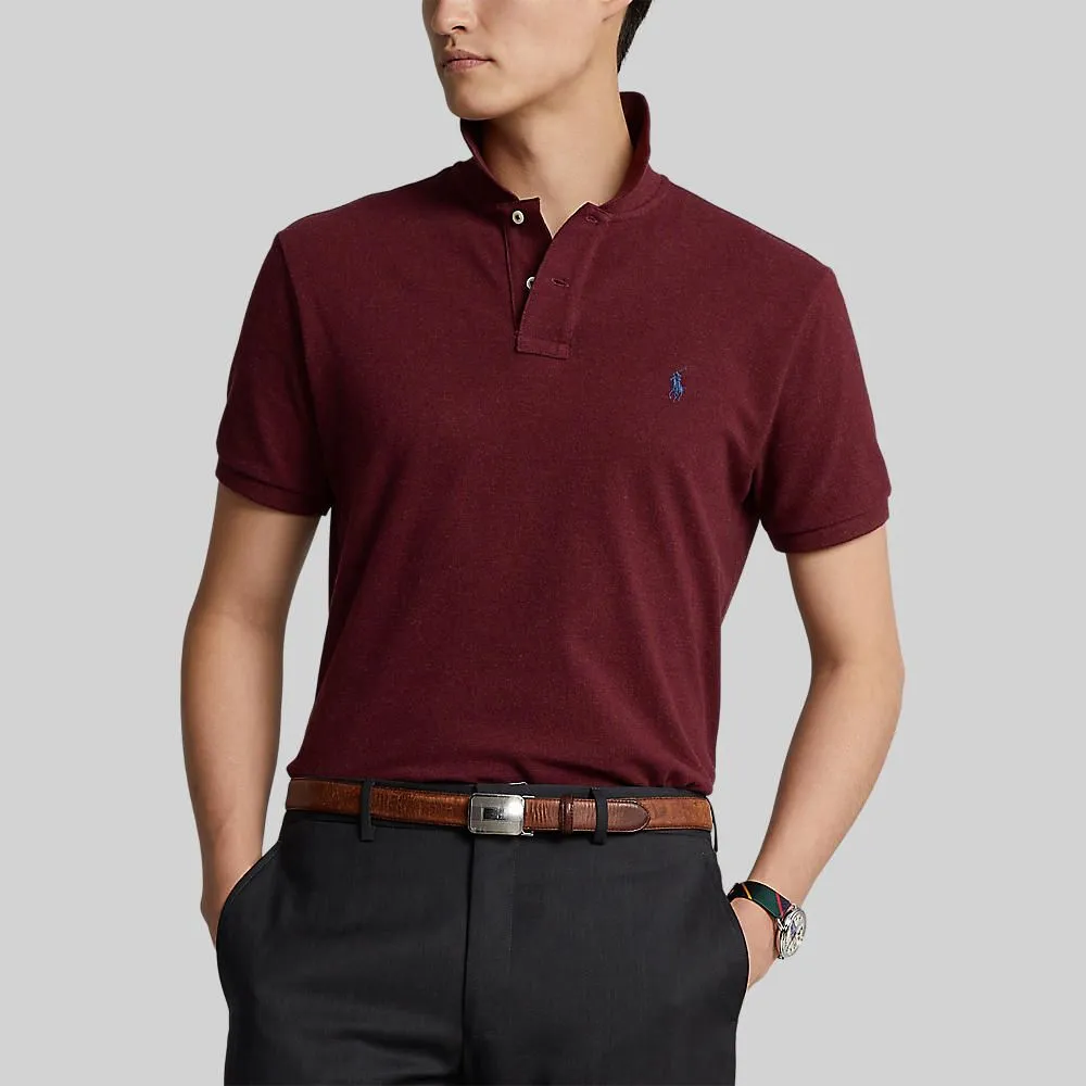 POLO RALPH LAUREN POLO-Custom Slim Fit Mesh Polo Shirt MNPOKNI1N822061 600 RED