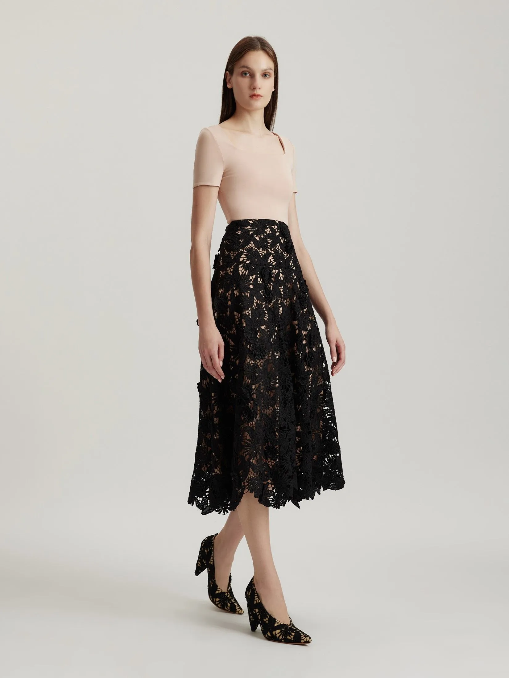 ASAVA (AW24) Fit-and-flare Women Dress Black