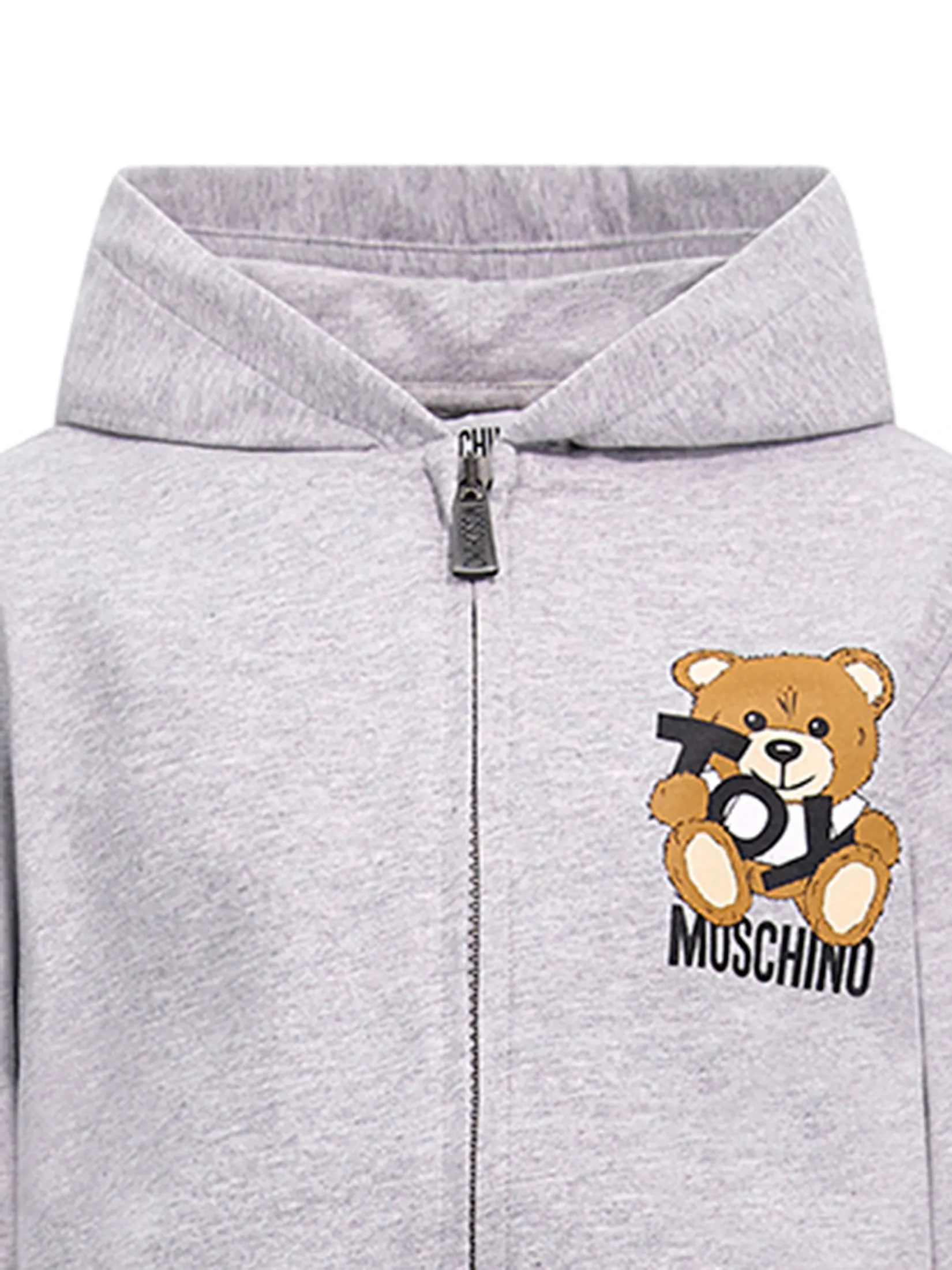 MOSCHINO KID Unisex Kids Set Sweatshirt Zipped + Trousers Medium Grey