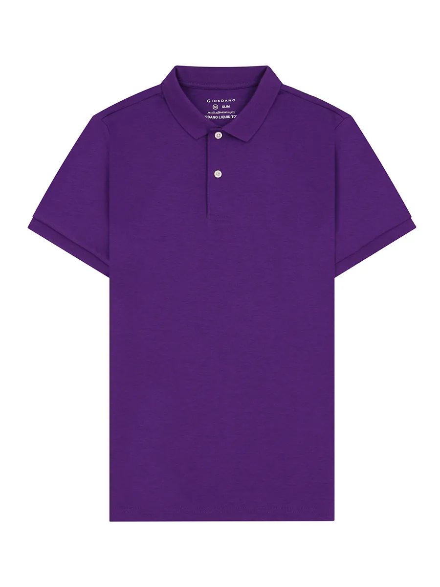 GIORDANO Men's Liquid Touch Polo Plum Purple