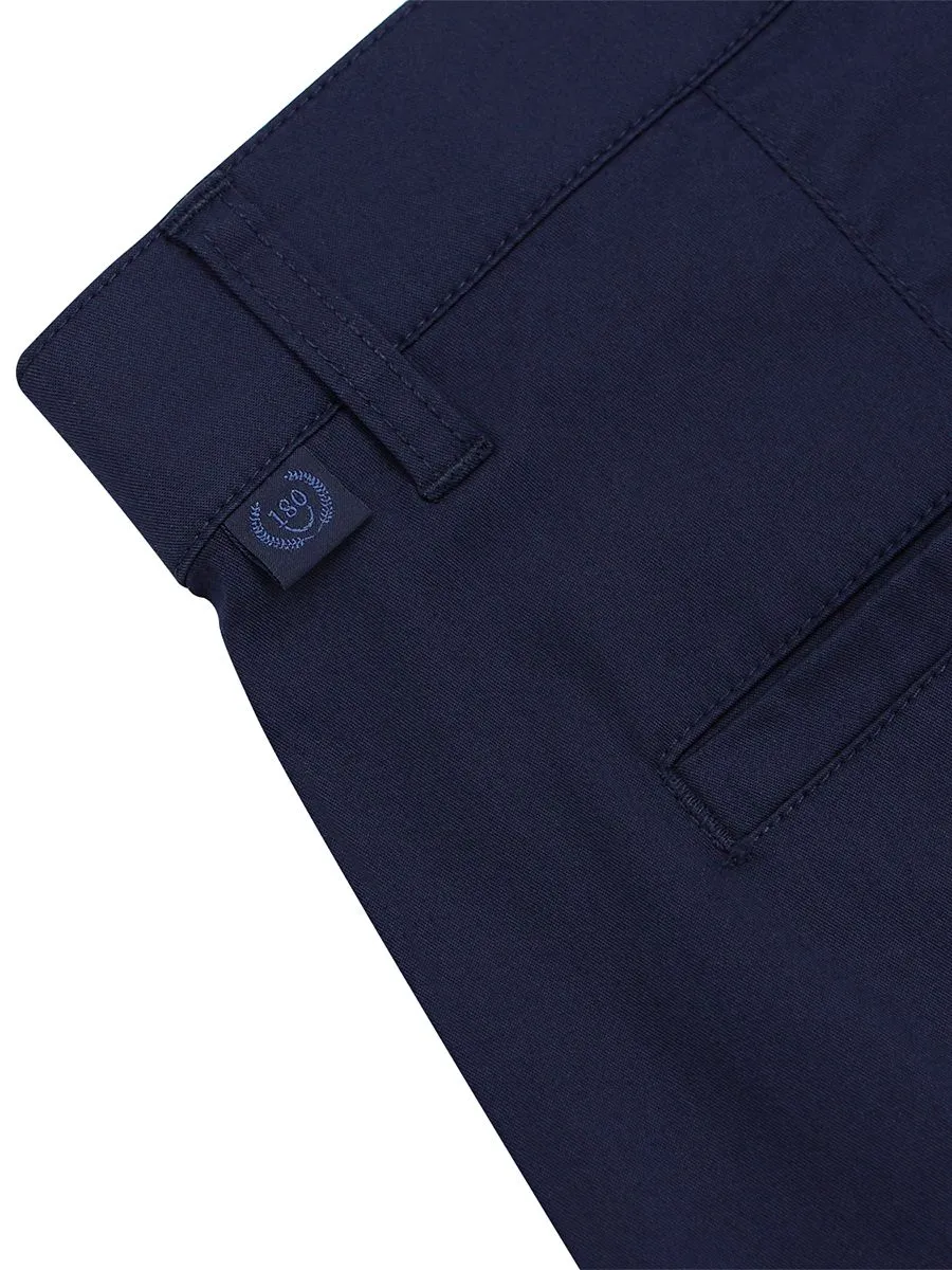GIORDANO Men's Hidden Comfort Bermuda Shorts (180° Waistband) Signature Navy
