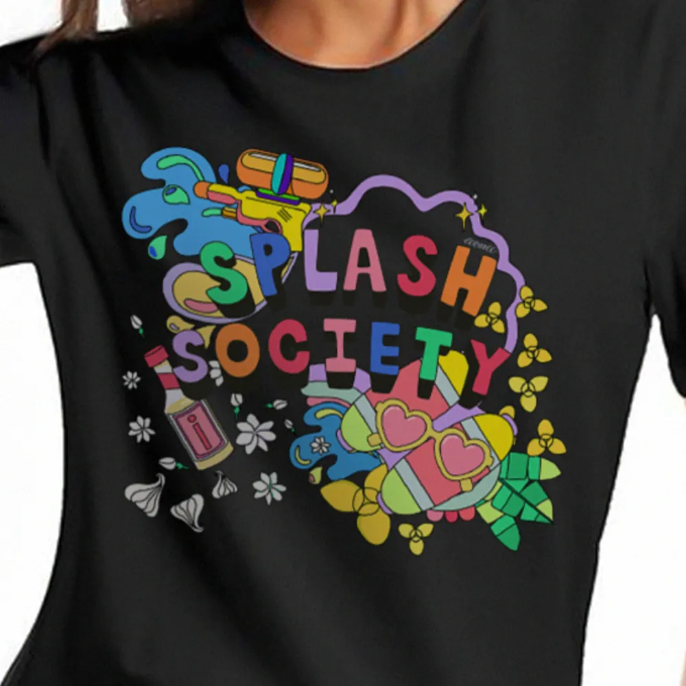 ICONIC BLACK VIVID FESTIVAL T-SHIRT