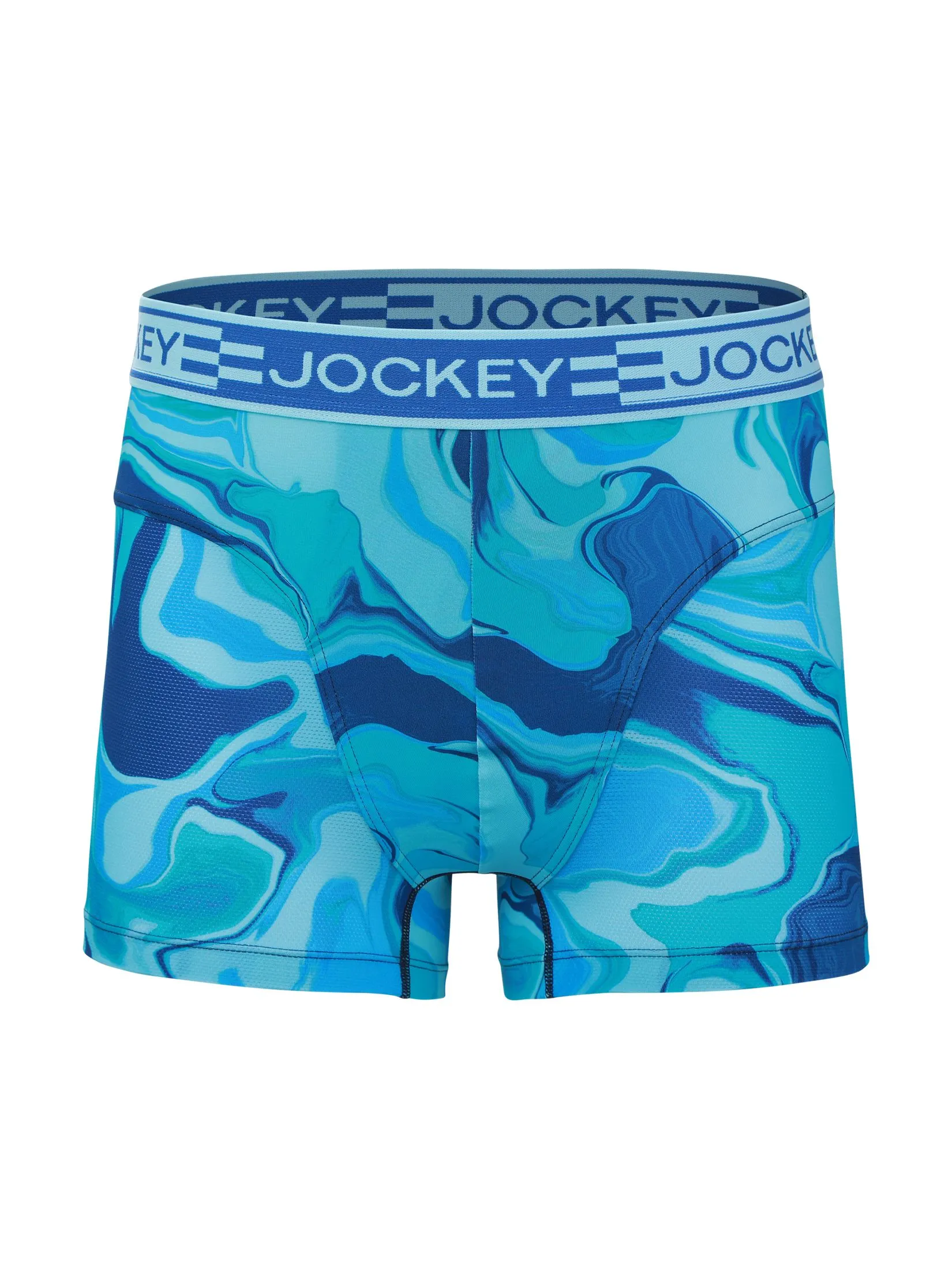 JOCKEY UNDERWEAR Men's SPORT MICROFIBER ACTIVE TRUNKS BLUE