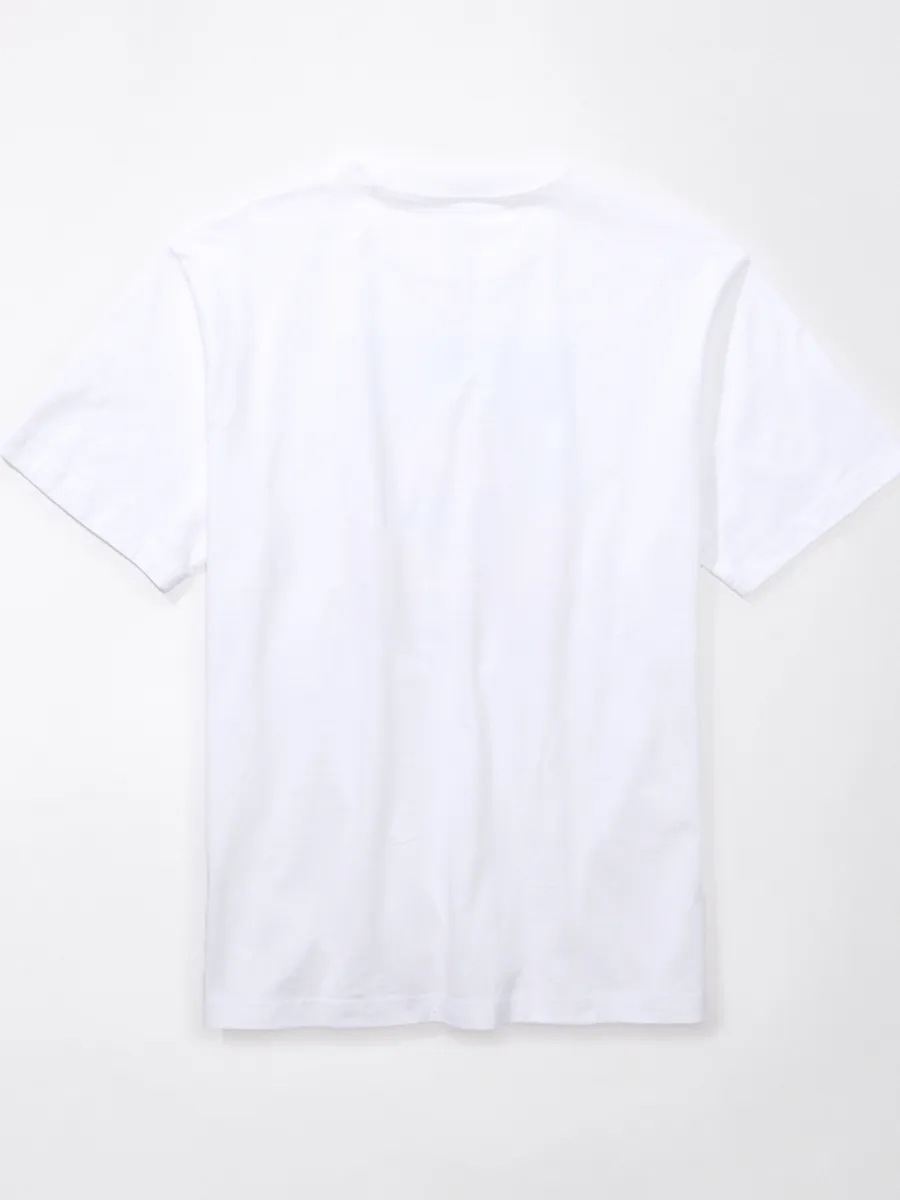 AMERICAN EAGLE MEN G SS SUM1 - BTS1  SET IN TEE- PC DYE + SERIOUSLY SOFT WASH 100 WHITE