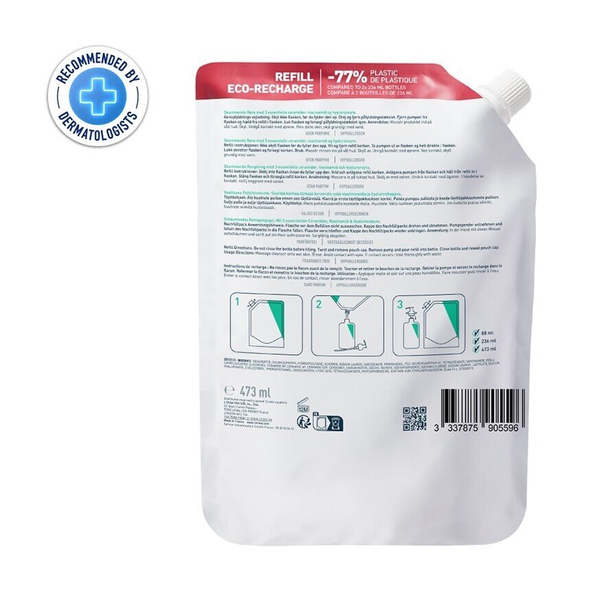 Cerave Foaming Cleanser Refill 473 ml.