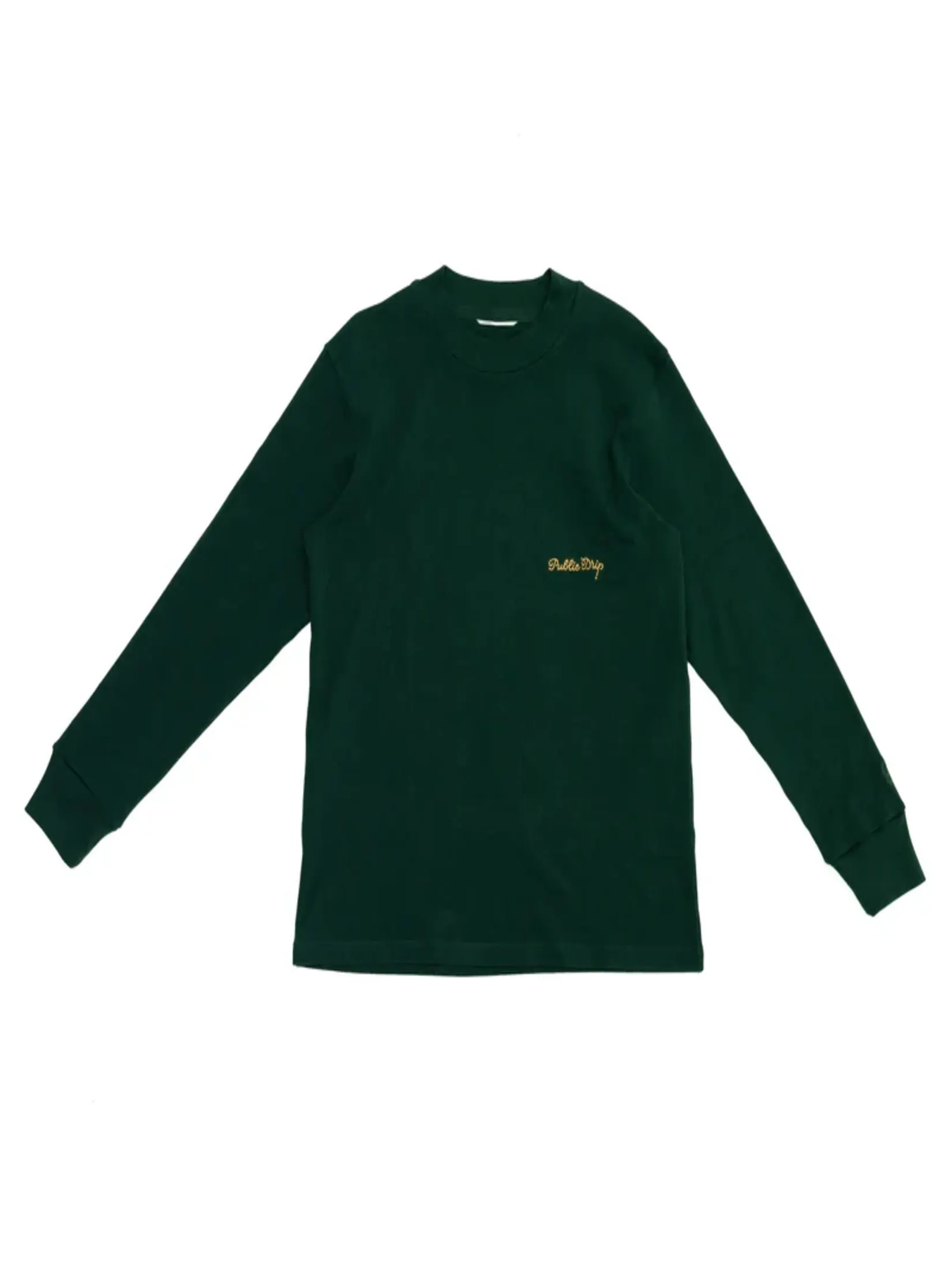 PUBLIC DRIP LONGSLEEVE MOCK NECK IN DARK GREEN