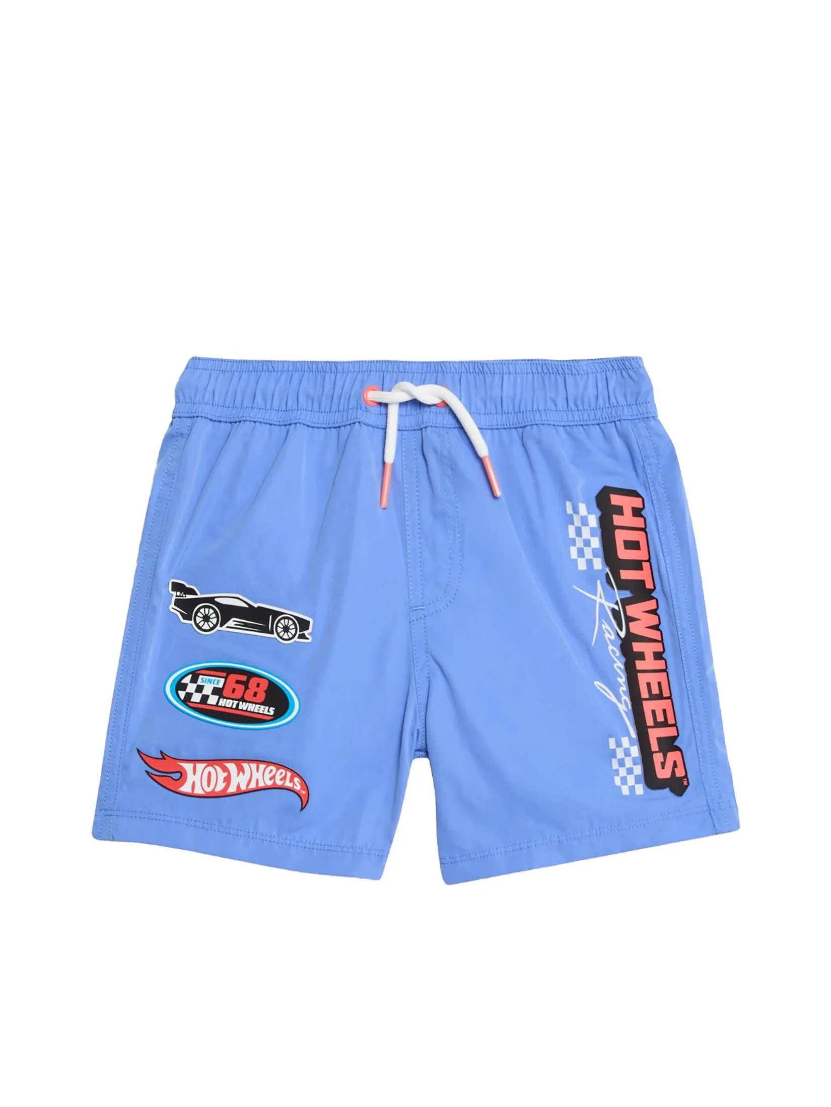 MARKS & SPENCER KIDS Boy Toddler Swim Shorts Hot Wheels Blue Mix