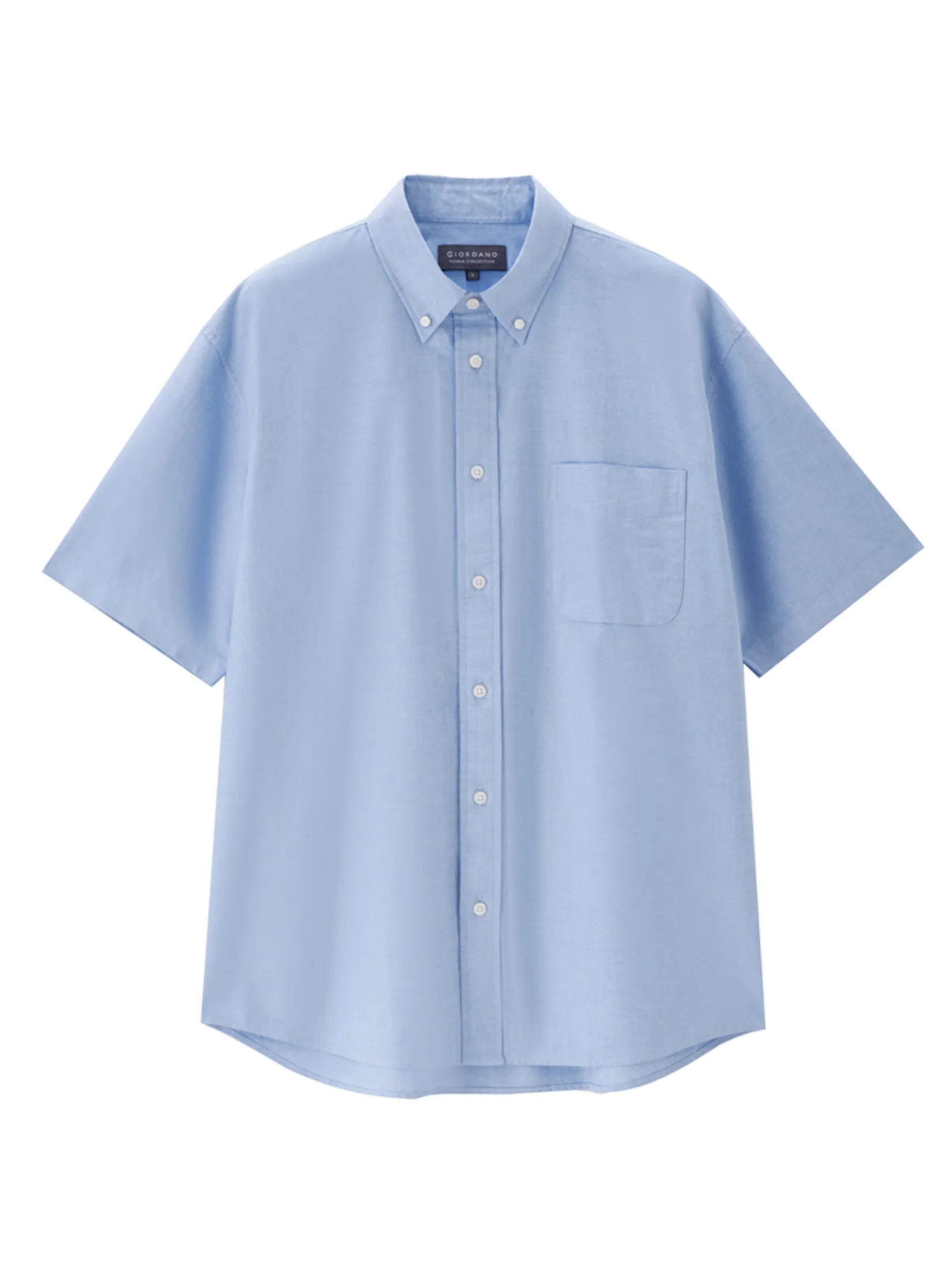 GIORDANO Men s Online Exclusive Relaxed Oxford Shirt (Korea) Light Blue