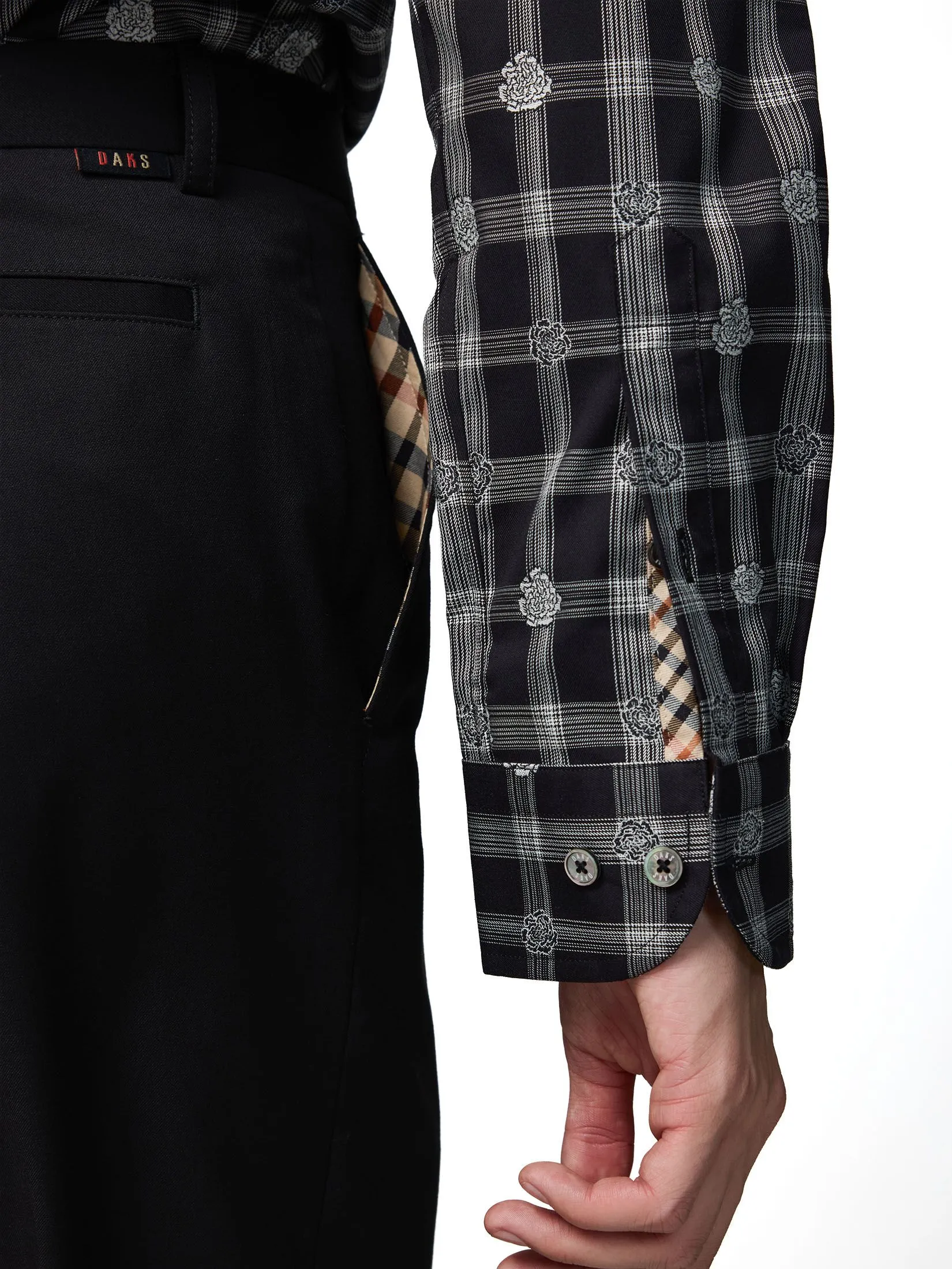 DAKS MEN Long Sleeve Shirt Smart Fit Black