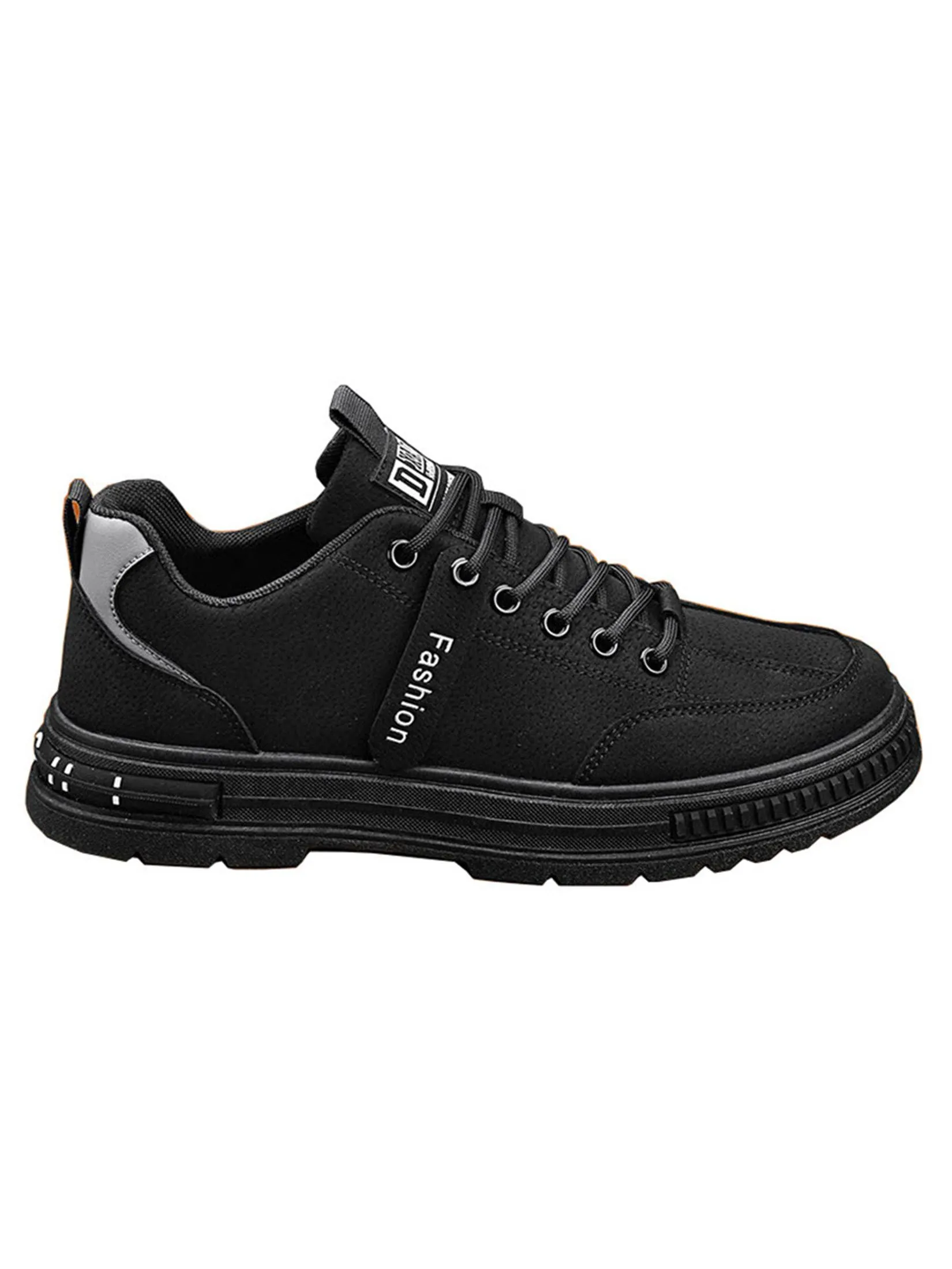 DAZZLING Mans canvas shoes anti-slip construction DZ-WF613-BK Black