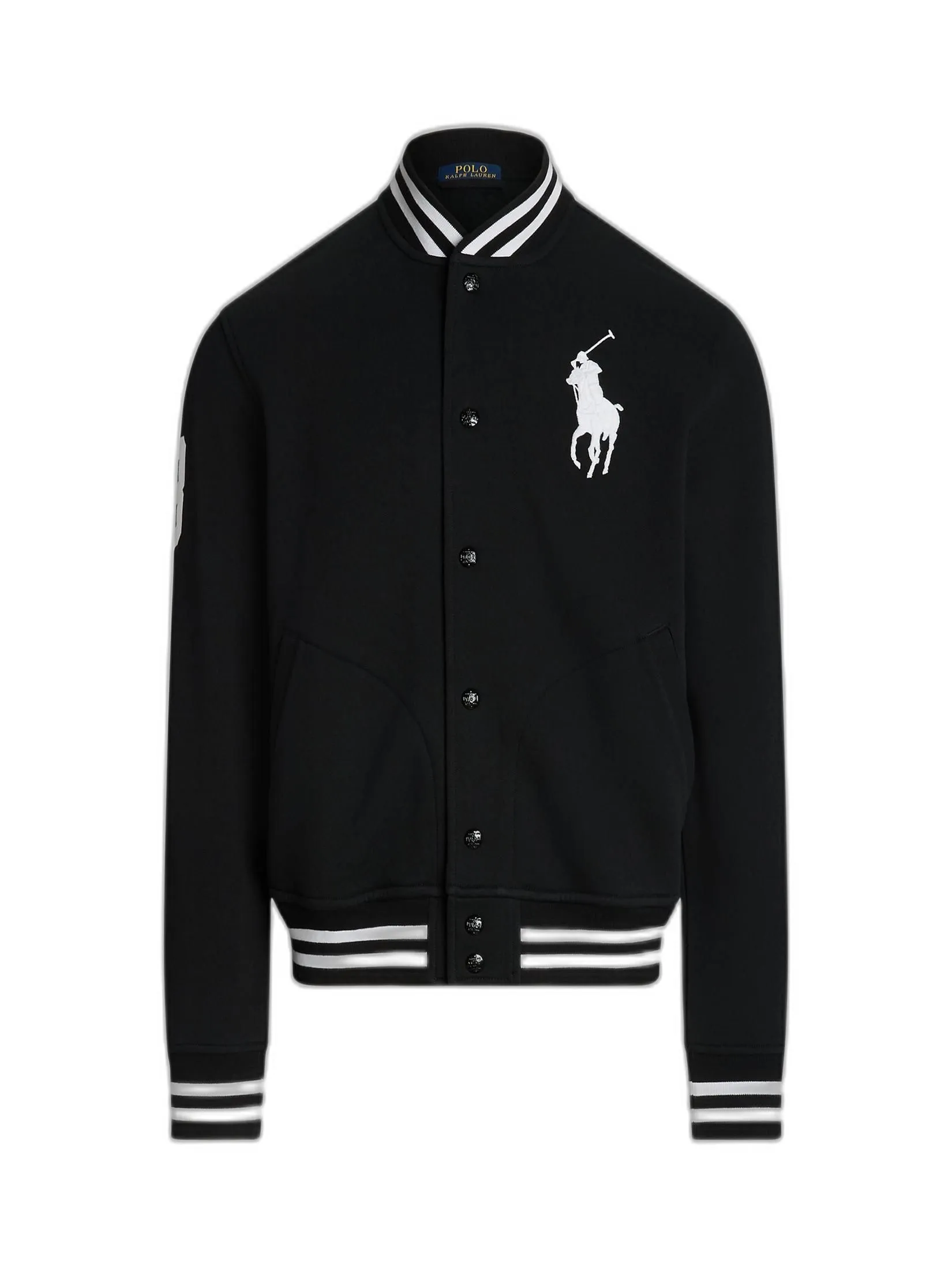 POLO RALPH LAUREN Men Jacket-Big Pony Fleece Baseball Jacket MNPOKNI16824057-Black