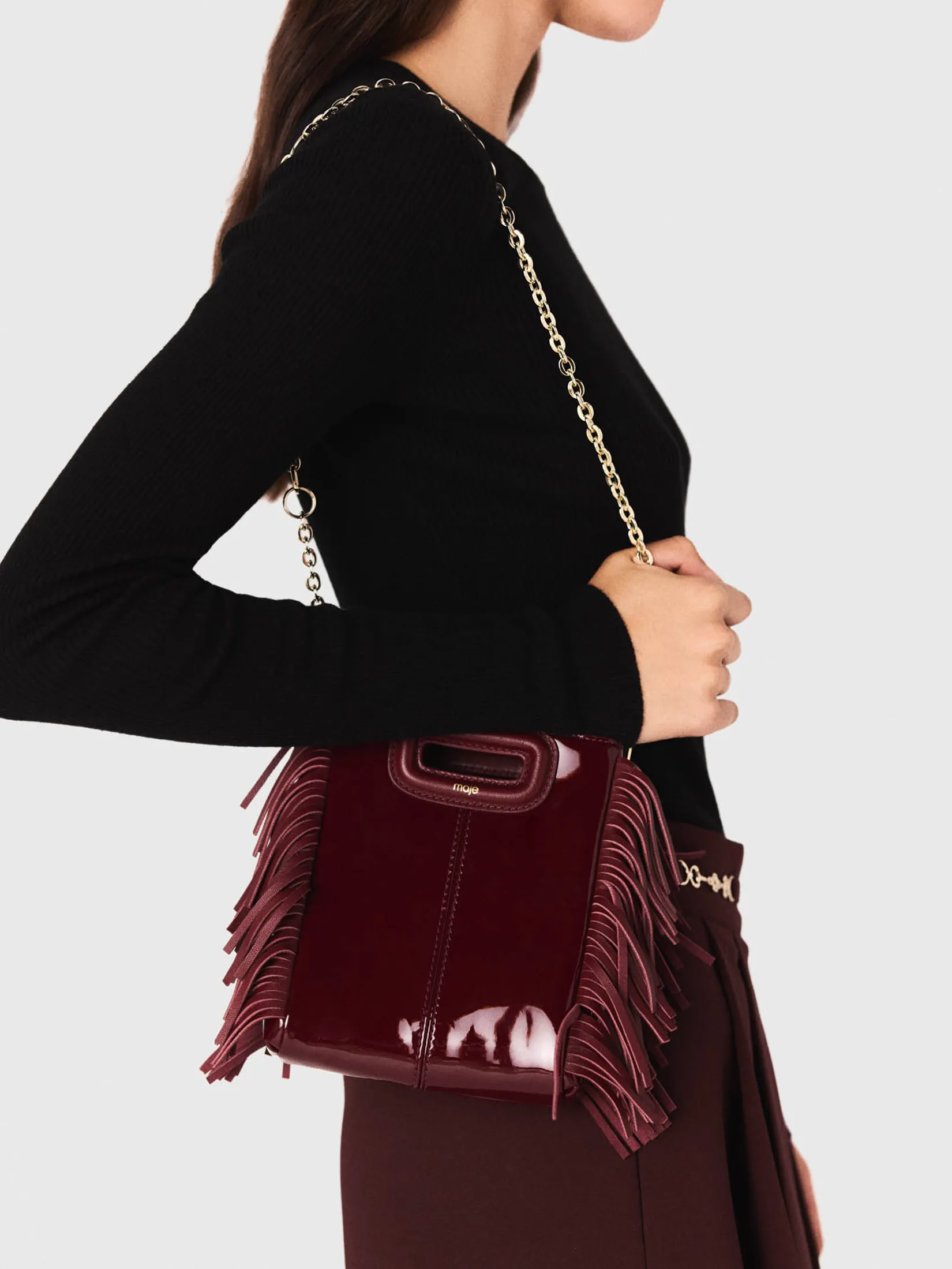 MAJE Women Short Skirt Pleated