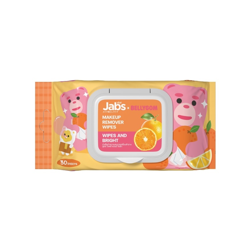Jabs Makeup Remover Wipes  Bright 30'S - Orange