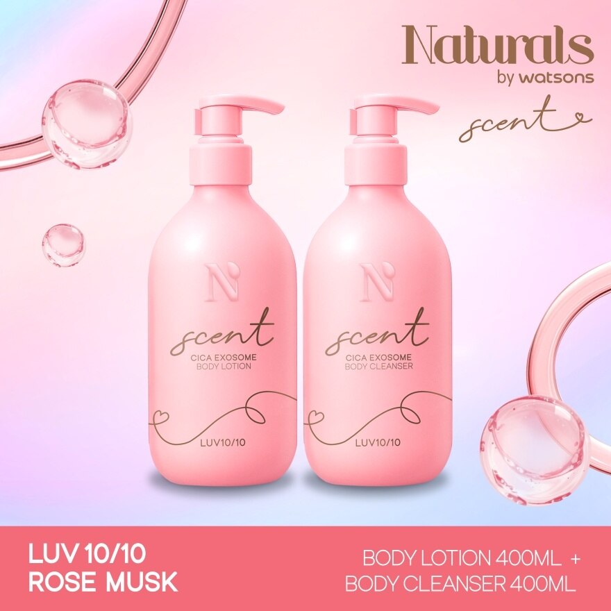 Naturals By Watsons Luv 10/10 Rose Musk Body LotionBody Cleanser Set