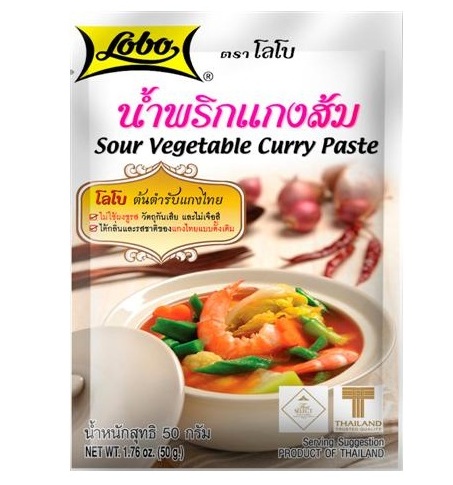 Паста для кислого овощного тайского карри Lobo 50 гр