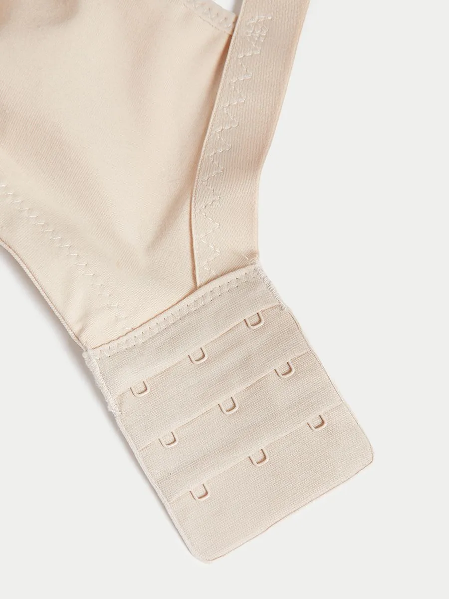 MARKS & SPENCER Women Bra Total Support Embroidered Full Cup Almond