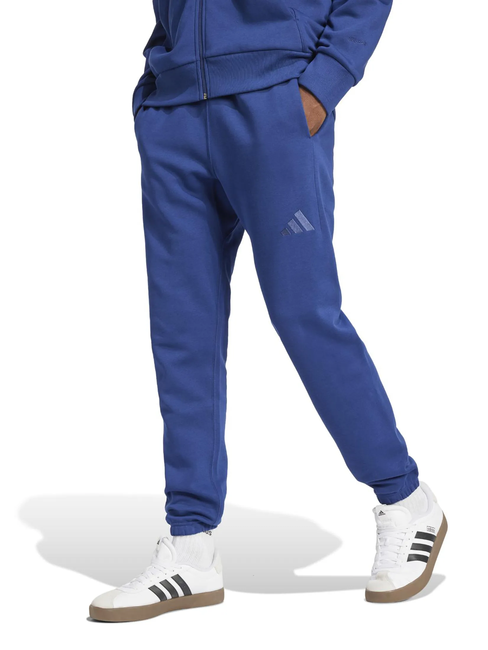 ADIDAS Men Joggers All SZN Fleece Regular Tapered Dark Blue Size - A/L