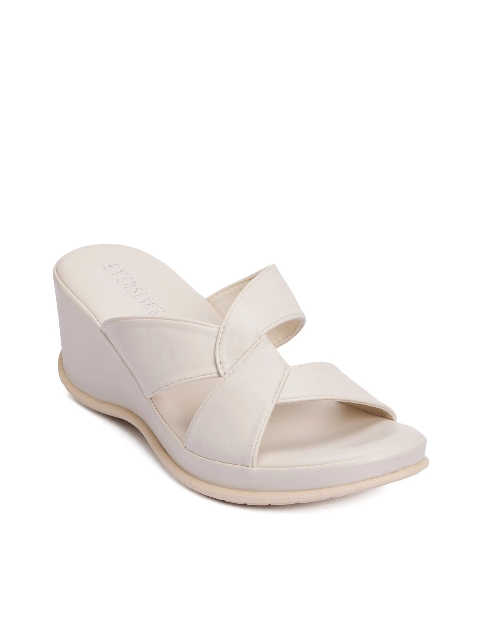 EVERSINCE Women Wedge Sandals Cross Strap